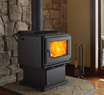 Classic Wood Stove with Contemporary Door (F1100S) F1100S_Contemporary